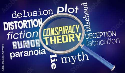 Conspiracy Theory Find Truth Paranoid False Story 3d Illustration