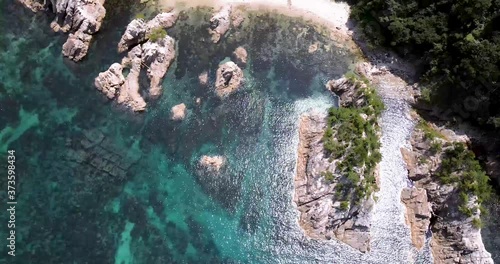 山陰海岸ジオパーク　ドローン 空撮4K 鳥取県浦富海岸　城原海岸