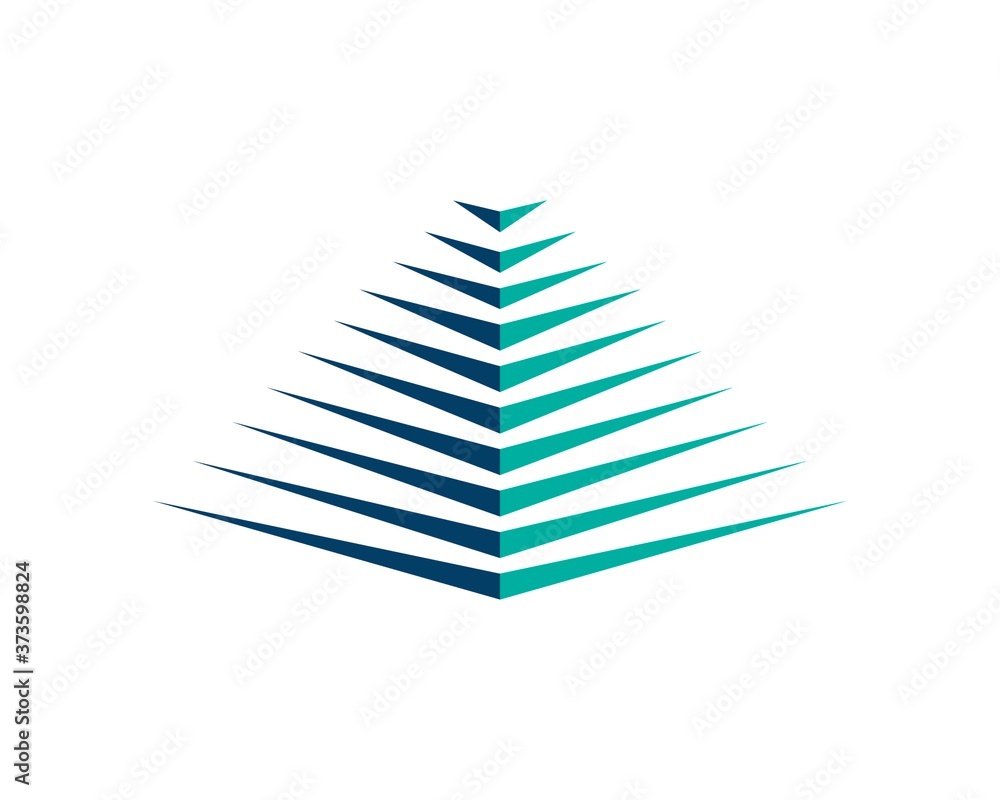 Abstract green pyramid stripes Abstract green pyramid stripes