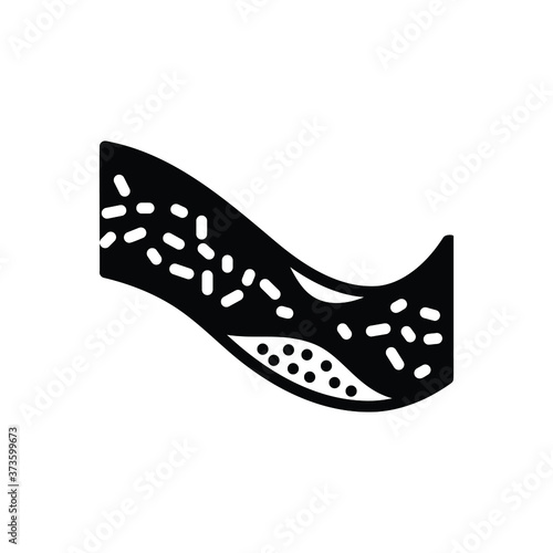 Black solid  icon for cholesterol