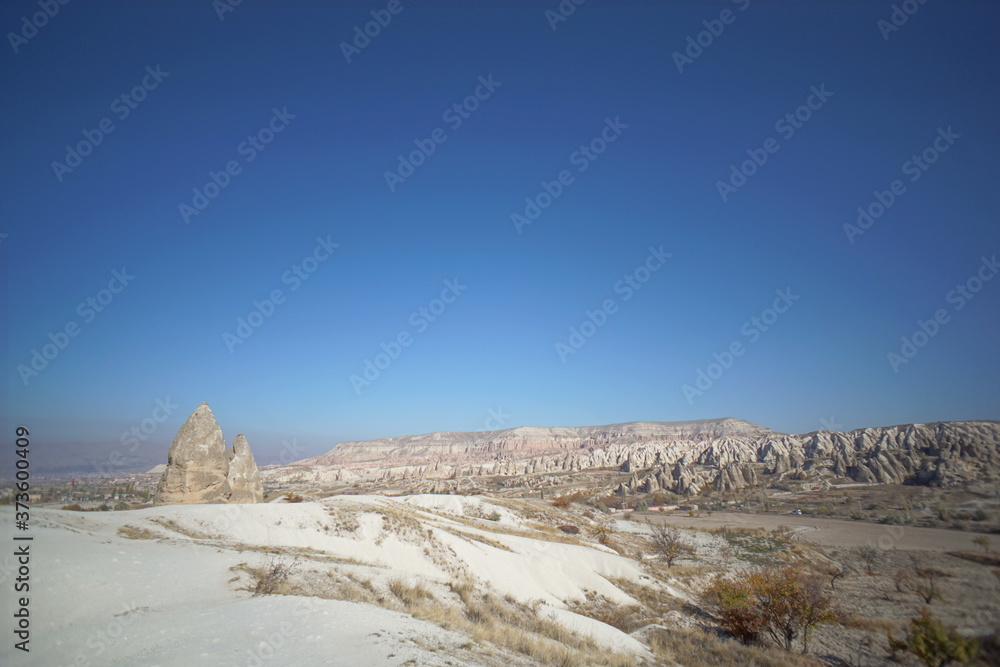Cityscape of Cappadocia, street view in Goreme, Turkey