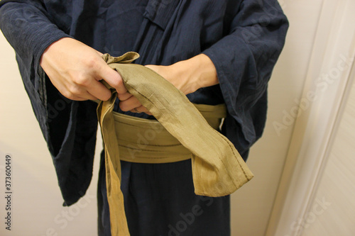浴衣　帯　男性