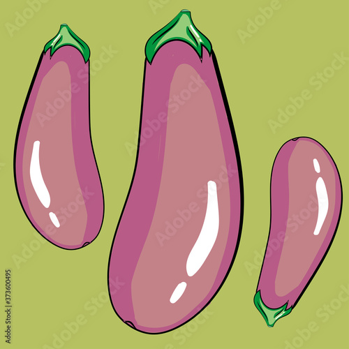 purple eggplant on a light background