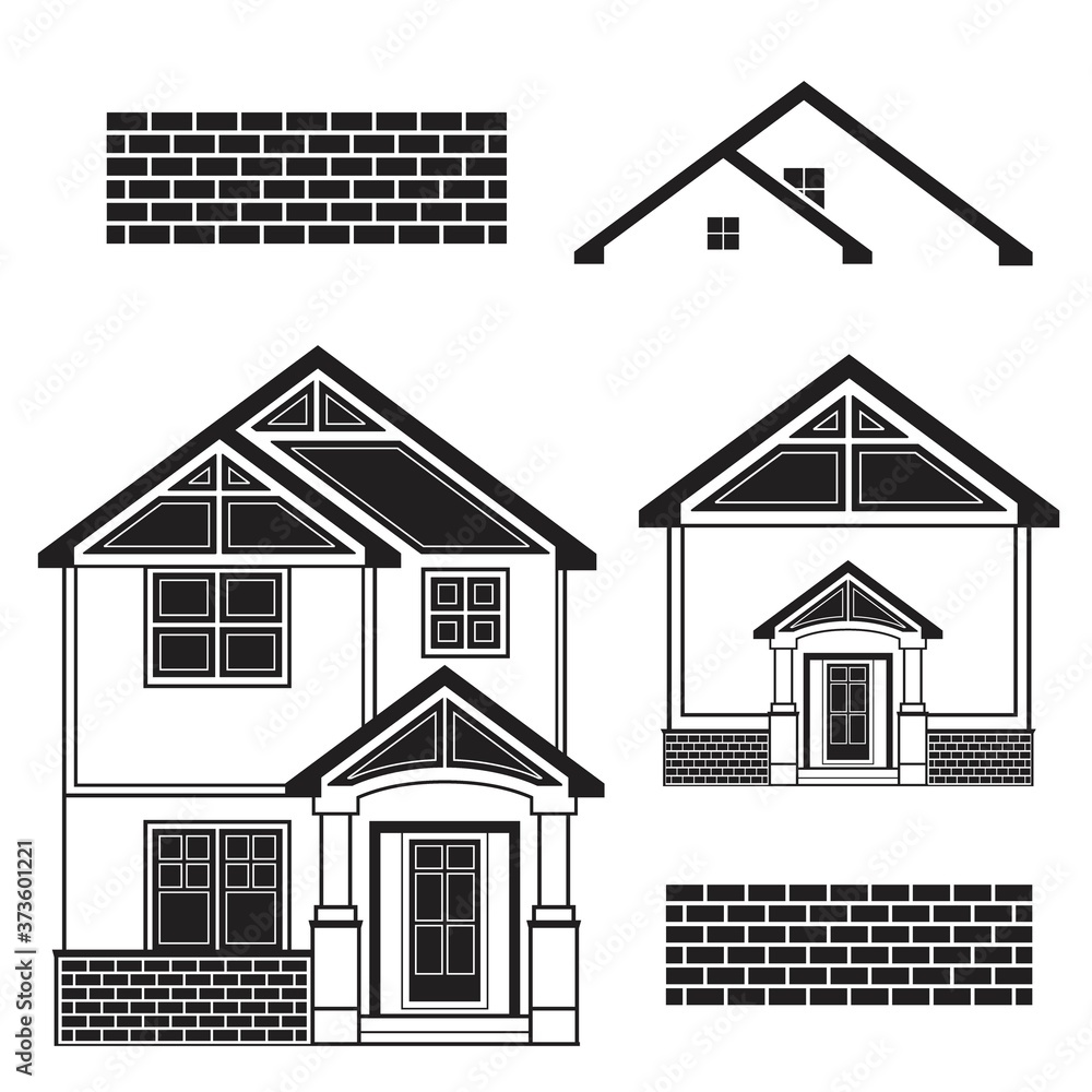 Real Estate vector logo design template. House abstract concept icon. Realty construction architecture symbol.