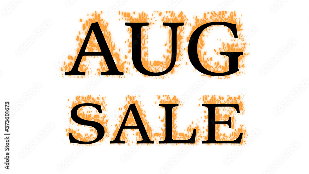 Aug Sale fire text effect white isolated background. animated text effect with high visual impact. letter and text effect. Aug Sale fire text effect white isolated background. animated text effect with high visual impact. letter and text effect.