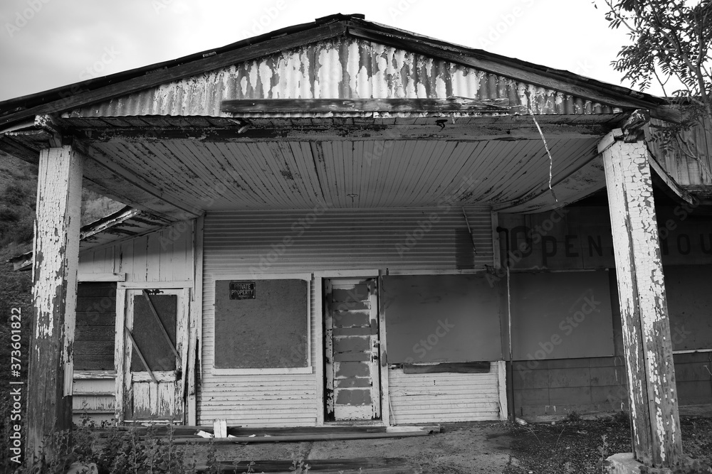 Abandoned Gas Station. Photo of abandoned gas station located in Jerome, Arizona. Abandoned Gas Station. Photo of abandoned gas station located in Jerome, Arizona.