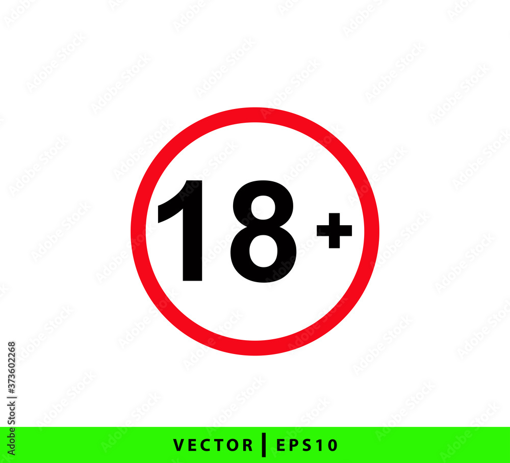 Under 18 icon vector logo design template Under 18 icon vector logo design template