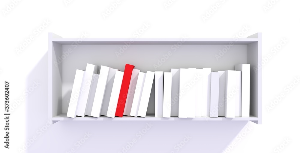 Abstract bookshelf. Illustration of business leadership. 3d rendering Abstract bookshelf. Illustration of business leadership. 3d rendering