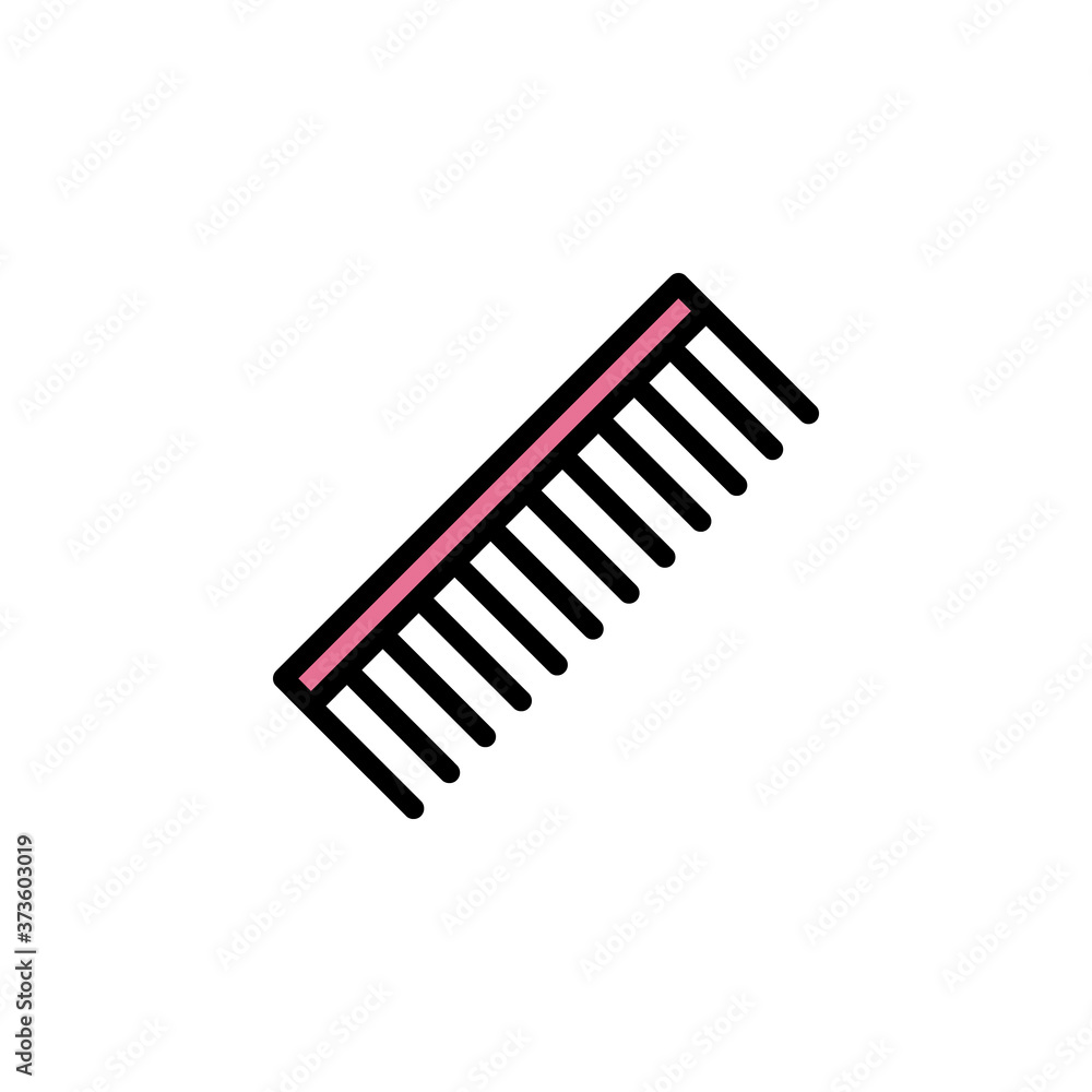 inclined comb outline icon. Elements of Beauty and Cosmetics illustration icon. Signs and symbols can be used for web, logo, mobile app, UI, UX inclined comb outline icon. Elements of Beauty and Cosmetics illustration icon. Signs and symbols can be used for web, logo, mobile app, UI, UX