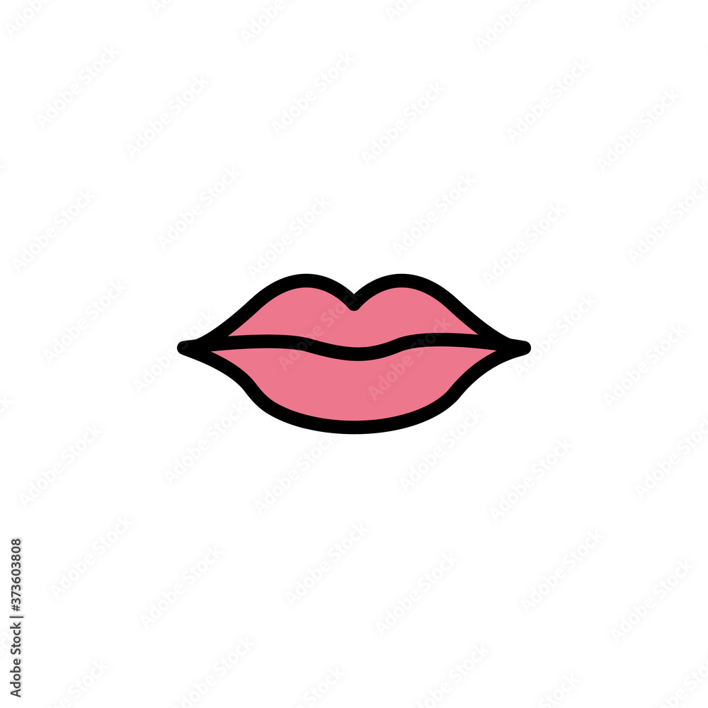 lips outline icon. Elements of Beauty and Cosmetics illustration icon. Signs and symbols can be used for web, logo, mobile app, UI, UX lips outline icon. Elements of Beauty and Cosmetics illustration icon. Signs and symbols can be used for web, logo, mobile app, UI, UX