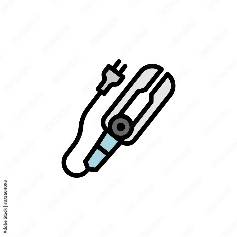 hair straightener outline icon. Elements of Beauty and Cosmetics illustration icon. Signs and symbols can be used for web, logo, mobile app, UI, UX hair straightener outline icon. Elements of Beauty and Cosmetics illustration icon. Signs and symbols can be used for web, logo, mobile app, UI, UX