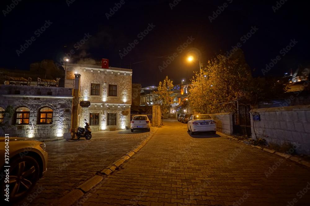 Naklejka premium Cityscape of Cappadocia, street view in Goreme, Turkey