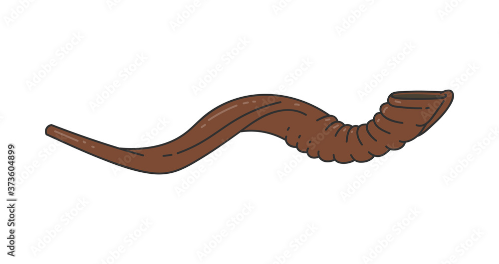 Shofar - Rosh Hashanah Jewish holiday symbol icon vector illustration isolated. Shofar - Rosh Hashanah Jewish holiday symbol icon vector illustration isolated.