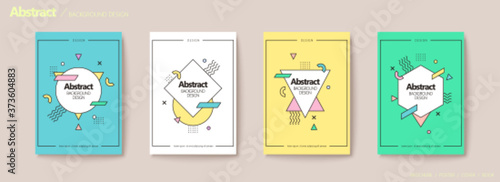Memphis geometric flyer set