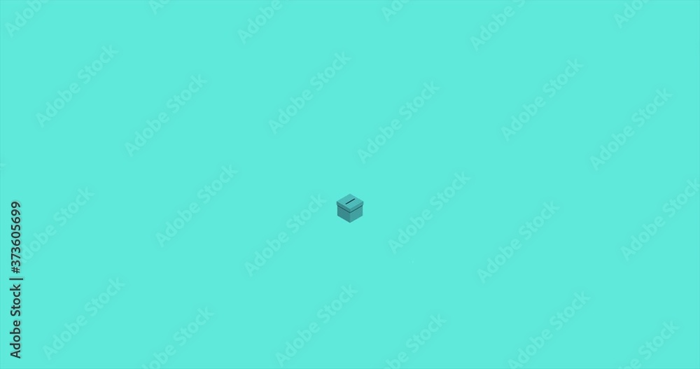 Animation a vote. The vote is dropped into the ballot box. Animation a vote. The vote is dropped into the ballot box.