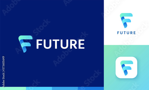 Letter F logo set