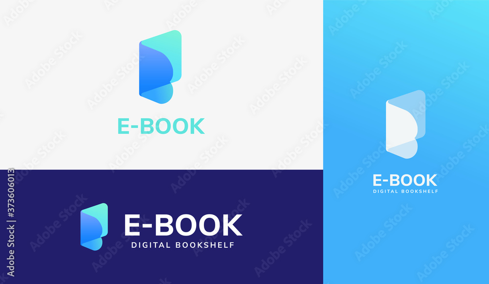 E-book logo set Stock Vector | Adobe Stock