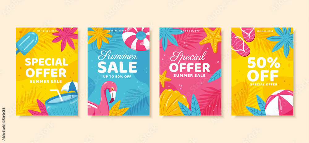 Summer sale brochure template