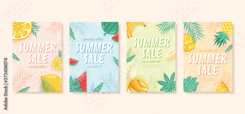 Summer sale brochure template