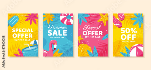 Summer sale brochure template