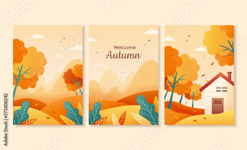 Autumn scene cover design