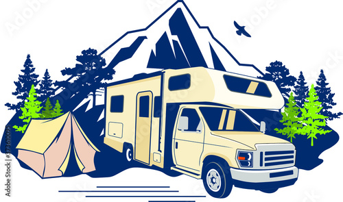 camper van vector