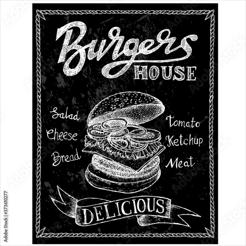 Burger house, poster and banner