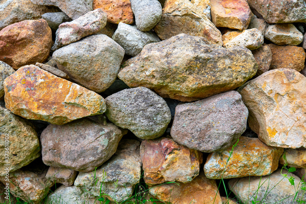 stones in the stone wall of the house in the stone fortress