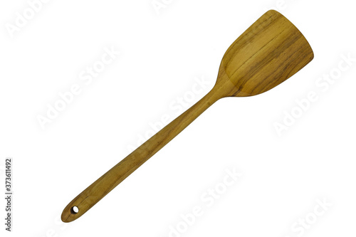 Wooden Teak Spatula  isolated on white background