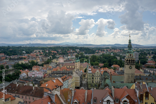 Panorama of Klodzko downtown, Lower Silesia, Poland