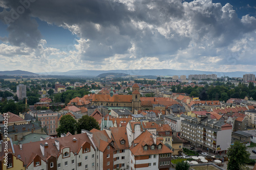 Panorama of Klodzko downtown, Lower Silesia, Poland