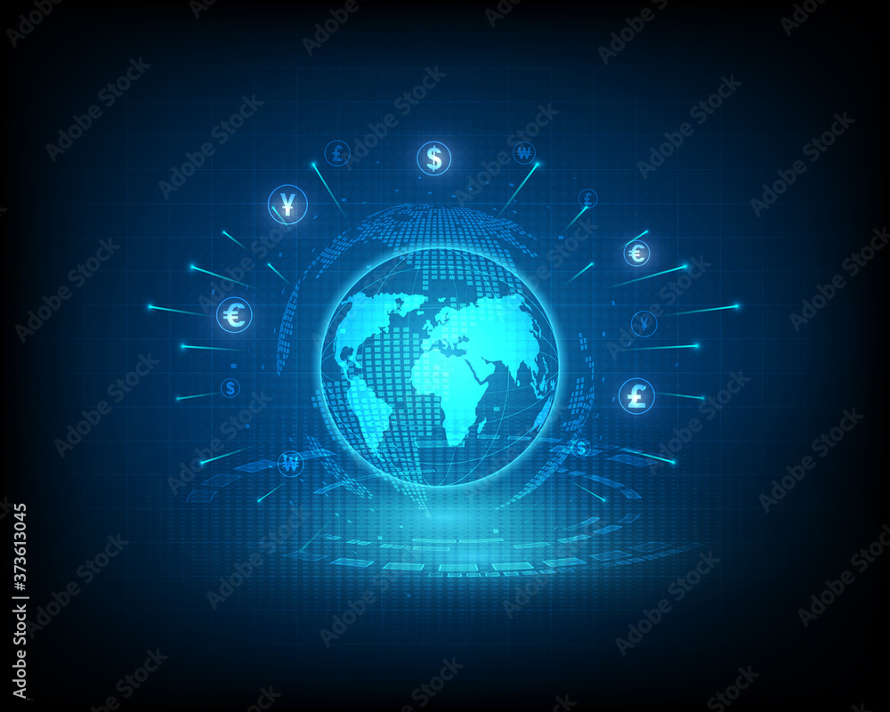 Global Currency. Stock Exchange. Money transfer. Stock eps10 vector illutration Global Currency. Stock Exchange. Money transfer. Stock eps10 vector illutration