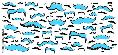 logan No shave or shaving moustache, mustache or beard men face. Men's Day. Awareness blue ribbon, medical symbol for psa prostate cancer month in november. Vector best quote signs