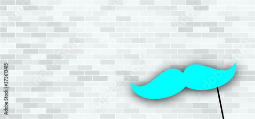 Slogan No shave or shaving moustache, mustache or beard men face. Men's Day. Awareness blue ribbon, medical symbol for psa prostate cancer month in november. Vector best quote signs