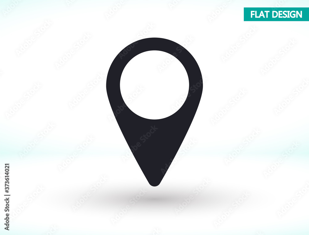 Map pin vector icon , lorem ipsum Flat design Map pin vector icon , lorem ipsum Flat design