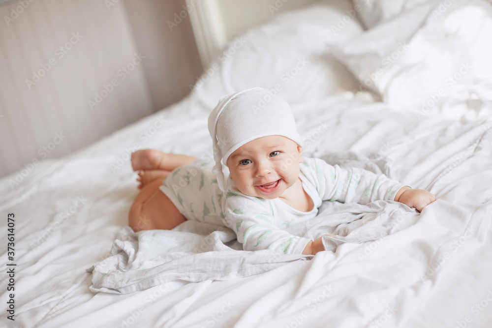 happy baby on the bed happy baby on the bed