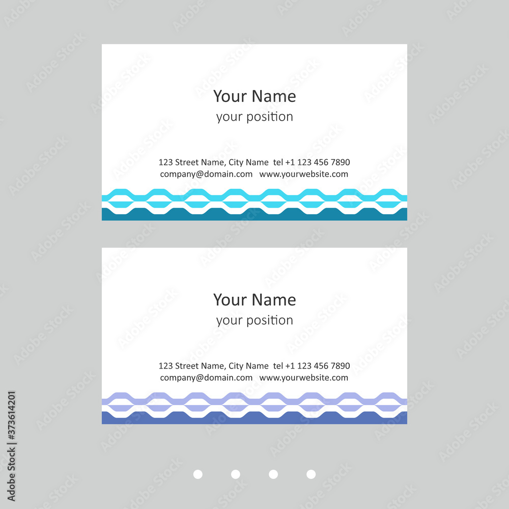 Fototapeta premium Business card template. Attractive chains in two color schemes.
