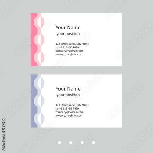 Business card template. Attractive chains in two color schemes. © nSandr