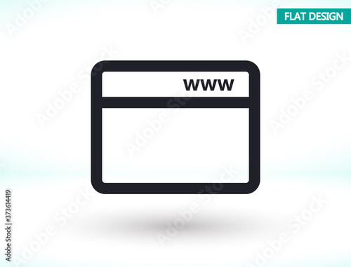 Webpage vector icon , lorem ipsum Flat design