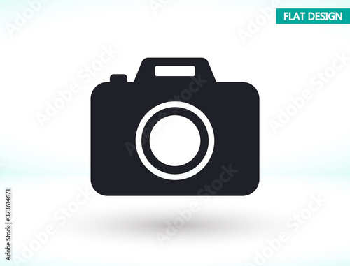 Camera vector icon , lorem ipsum Flat design