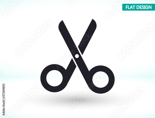 Scissors vector icon , lorem ipsum Flat design