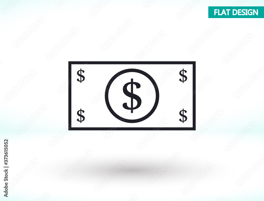 Dollar vector icon , lorem ipsum Flat design Dollar vector icon , lorem ipsum Flat design
