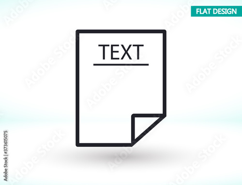 Text vector icon , lorem ipsum Flat design