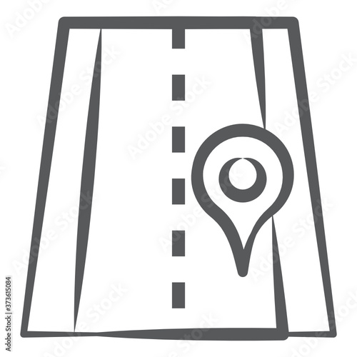 
Highway location icon style, roadway

