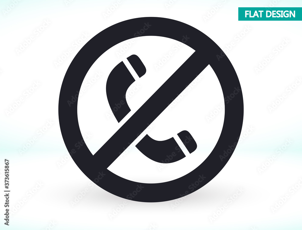 A ban on the phone vector icon , lorem ipsum Flat design A ban on the phone vector icon , lorem ipsum Flat design