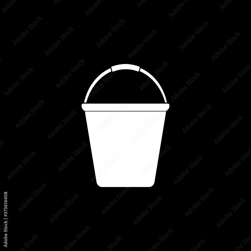 Bucket icon isolated on dark background Bucket icon isolated on dark background