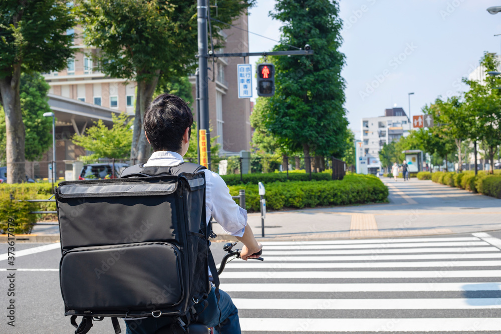 Obraz premium Uber Eats / ウーバーイーツ / 男性モデル