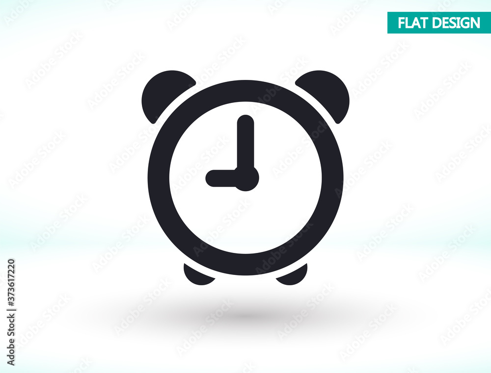 clock vector icon , lorem ipsum Flat design