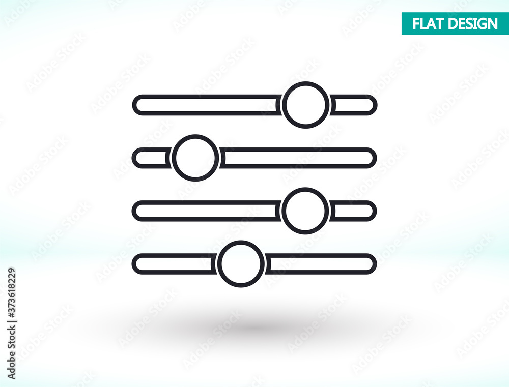 Settings music vector icon , lorem ipsum Flat design Settings music vector icon , lorem ipsum Flat design