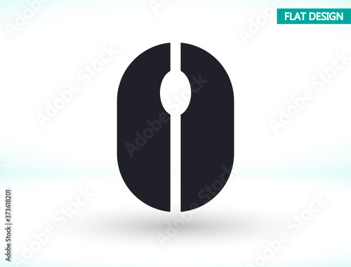 Mouse vector icon , lorem ipsum Flat design